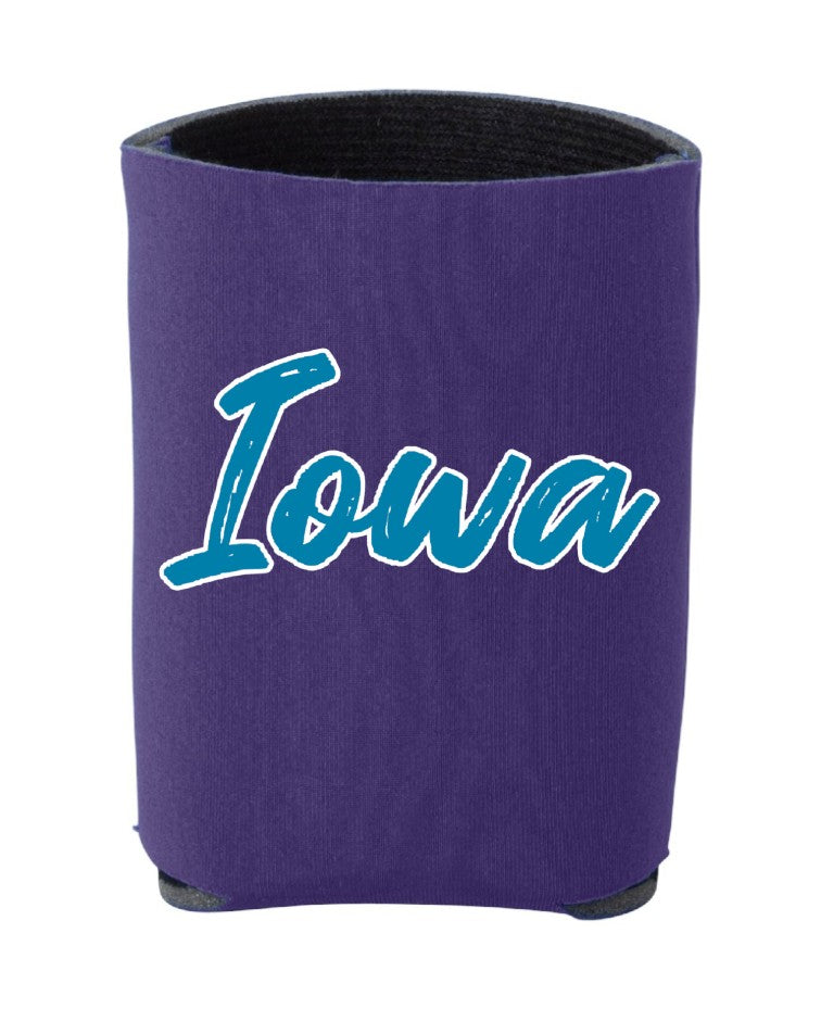 Blue Iowa Koozie - Multiple Color Options