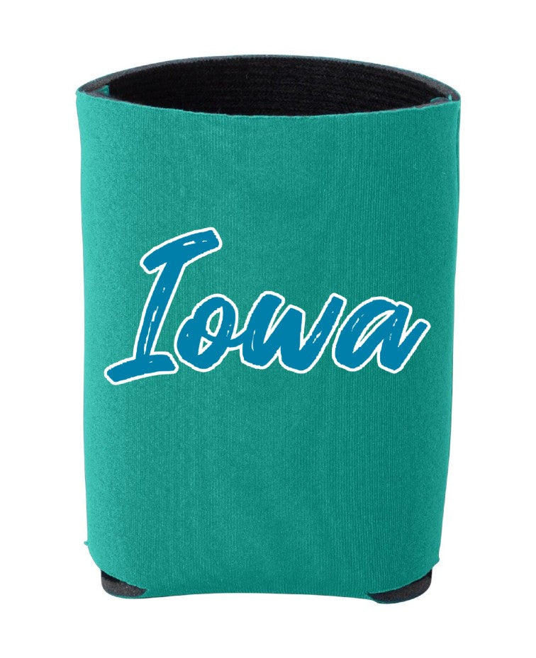 Blue Iowa Koozie - Multiple Color Options