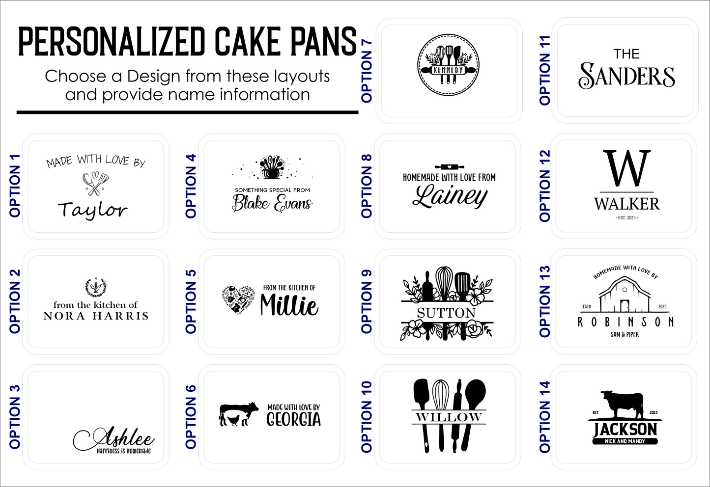 Cake Pan - (Laser Engraved)