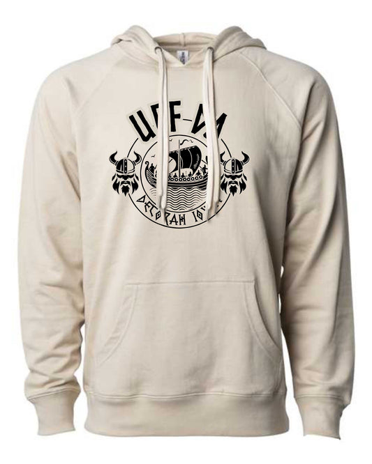 UFF-DA VIKING SHIP - Independent Trading Co. - Lightweight Hooded Sweatshirt