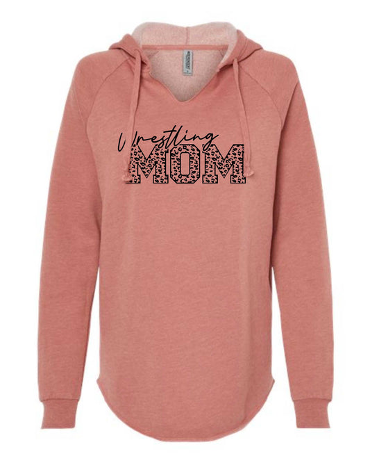 WRESTLING MOM - Independent Trade Co. - Women's Lightweight  Hooded Sweatshirt