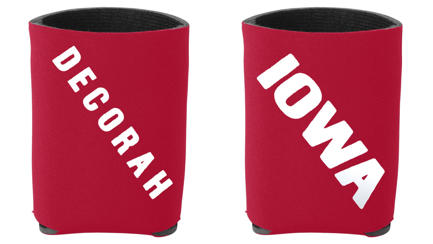Decorah Iowa - 2 Sided Koozie - Multiple Color Options